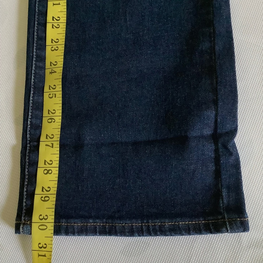 NYDJ Marilyn Straight Leg Jeans Riverbridge Dark Blue MGWRMS9300 Womens 12 30in - Picture 9 of 12
